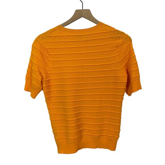 Rebecca Taylor Tech Lace Sweater - Tangerine - Medium - Picture 5 of 15